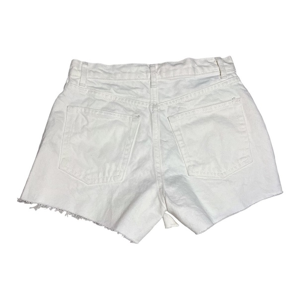 Reformation Charlie High Rise Jean Short Vintage White Size 26 Button Fly - Picture 3 of 8